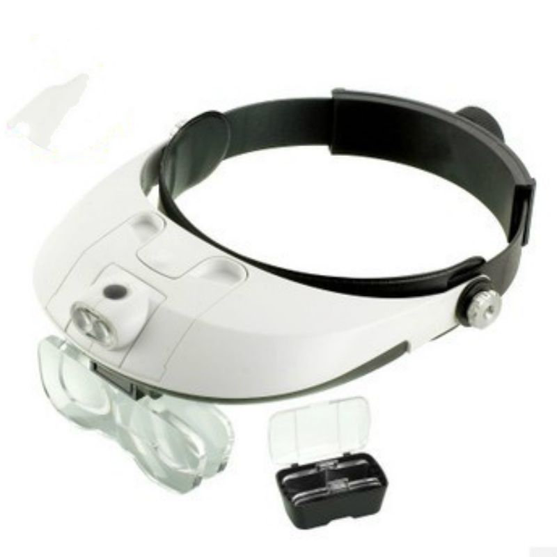 2020 Headband Headset Hands Free Magnifying Head Jewellery 2 LED Light