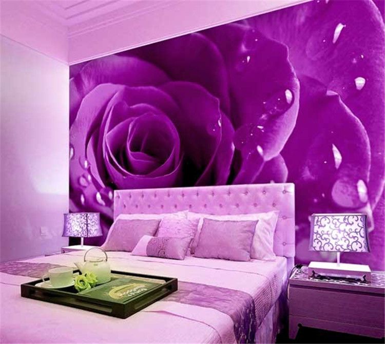 Romantic Wedding Dress Wall Painting A European 3d Rosebud Flower Bridal House Decoration Painting Background Wall Paper Wallpaper Wallpaper Hd Photos