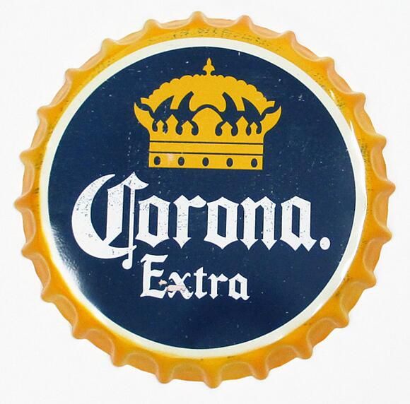 2021 35 Cm Round CORONA EXTRA Bottle Cap Vintage Tin Sign Bar Pub Home ...