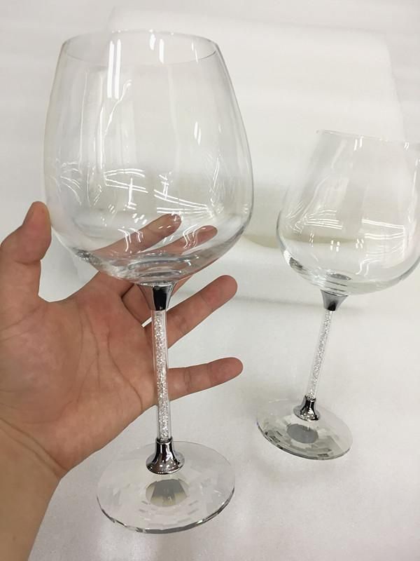 2019 Big Capacity Wine Glass Clear Wine Cup Set Round Crystal Glass