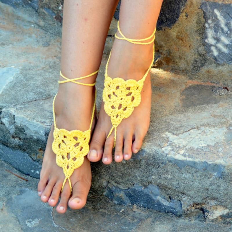 crochet wedding shoes