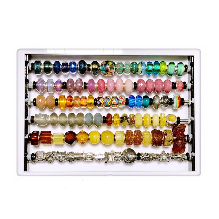 2021 Jewelry Charm Beads Display Trays With Metal Rods Cover Shop