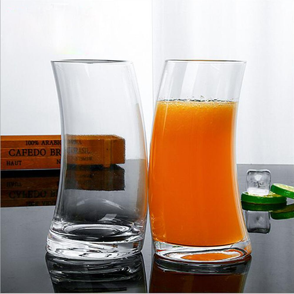 2019 Creative 530ML Crystal Juice Glasses Water Tumbler Crescent Moon Shape Drinkware Beer Glass