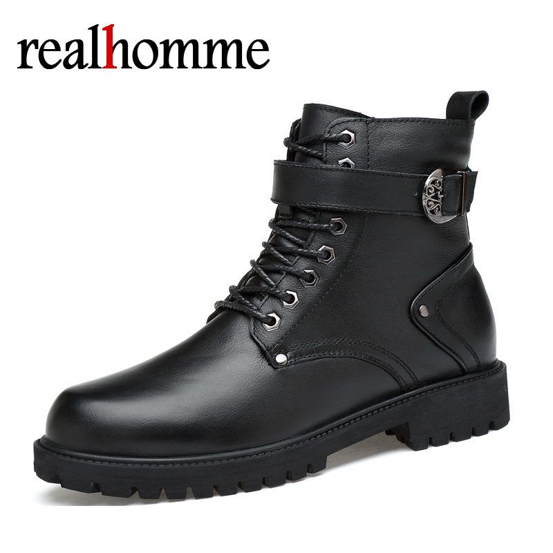 2019 RealHomme Genuine Pelle Uomo Winter Snow Causal Stivali Outdoor 2019 RealHomme Genuine Pelle Uomo Stivali Winter Snow Causal Stivali Uomo Outdoor fdac76