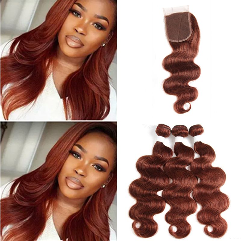 color 33 hair weave dark auburn 33 dark auburn brazilian human hair weave bundles with lace closure body wave wavy brown virgin weft extensions from forever21hair01 color 33 hair weave dark auburn 33 dark auburn brazilian human hair weave bundles with lace closure body wave wavy brown virgin weft extensions from forever21hair01