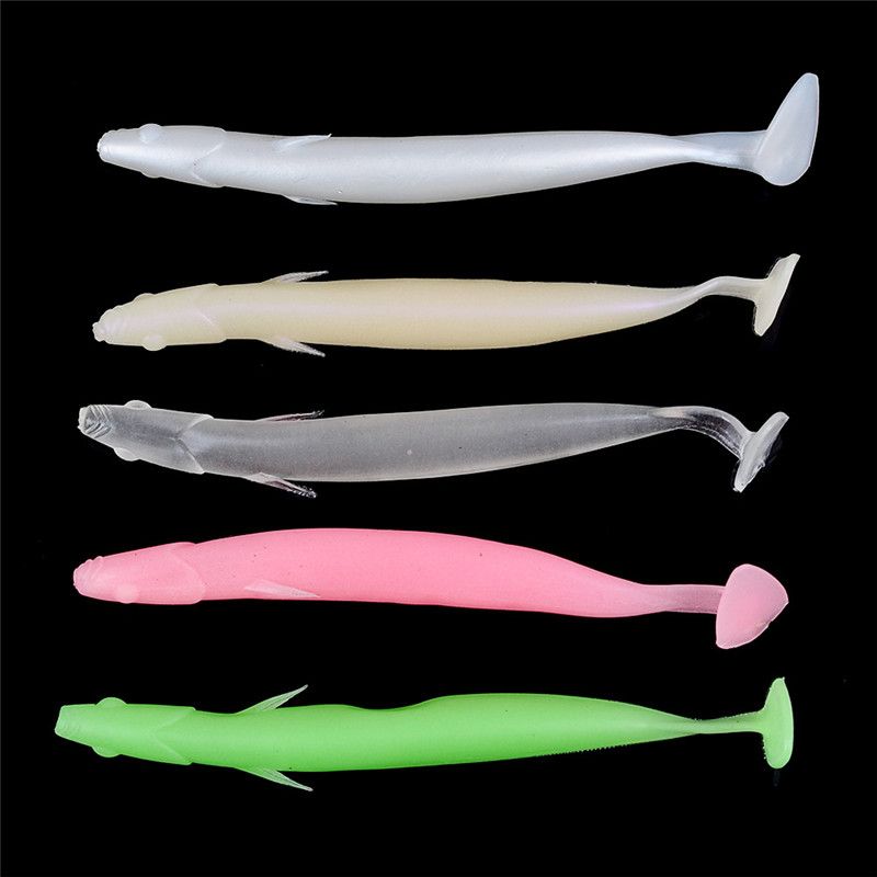 2020 Pure Color Rubber Plastic Fish Stick Baits 12cm 8.7g Freshwater