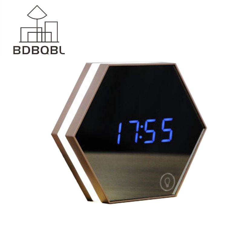 2019 Bdbqbl Multi Function Led Night Light Digital Alarm Clock 2019 Bdbqbl Multi Function Led Night Light Digital Alarm Clock Temperature Display Mirror Thermometer Touch Table Lamp Travel From Biaiju