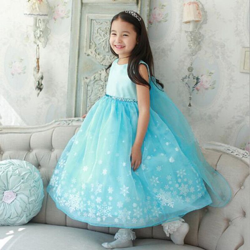 2019 Frozen Baby Girls Princess Dresses Clothes Girls Prom Dress Skirt