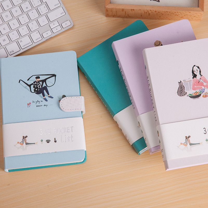2018 2018 kawaii cute notebook 365 bucket wish list hand books a5