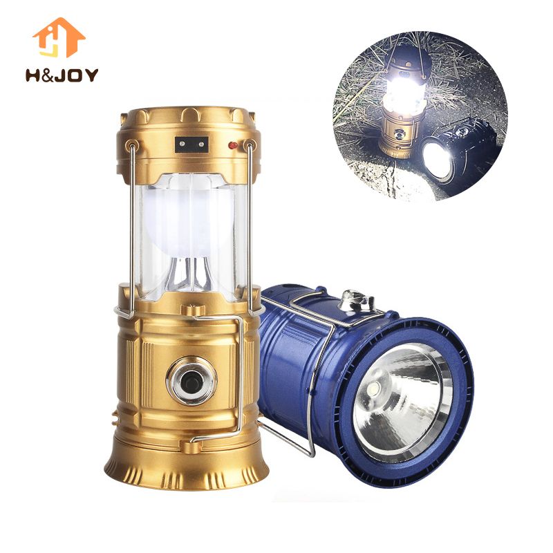 Led Powered Lantern Solar Lamp Portable Hiking Camping Phone Charger