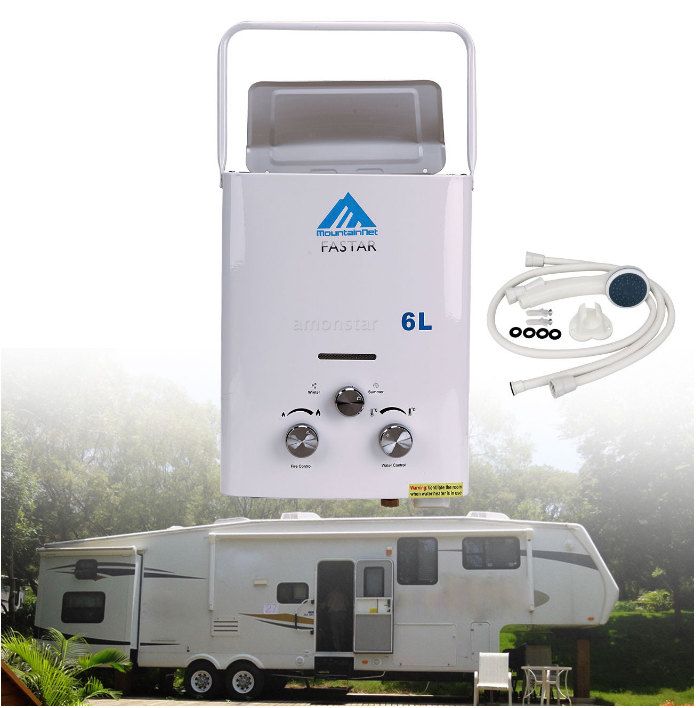 Portable Hot Water Heater Outdoor Geek 6l Portable Outdoor Shower Lpg Propane Gas Tankless Instant Hot Water Heater Boiler Head