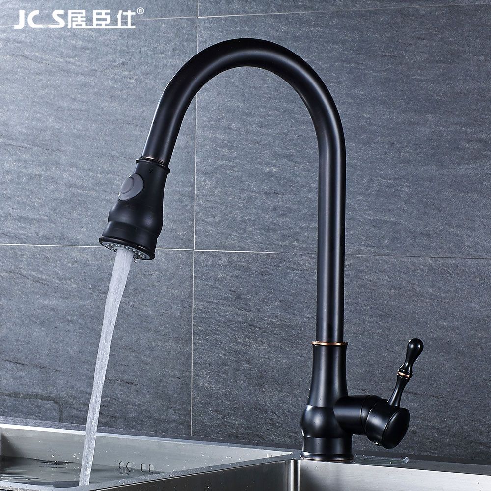 Antique Kitchen Faucets Brass Brushed Black Bathroom Faucet Pull