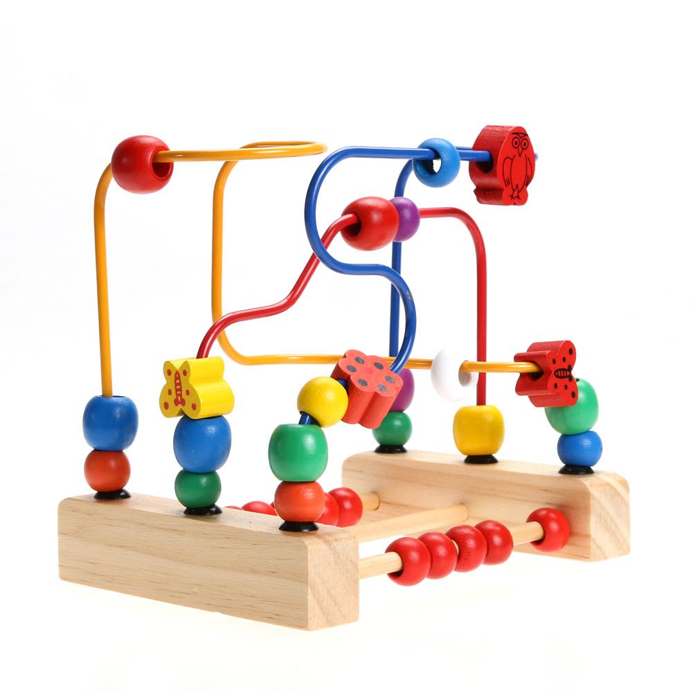 Wooden Toys Labyrinth Wooden Bead Maze Puzzle Toys For Children