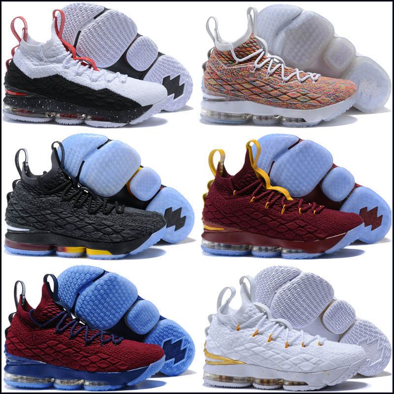2018 New Arrival XV LEBRON 15 EQUALITY Black White Basketball Shoes For Men 15s EP Sports ...