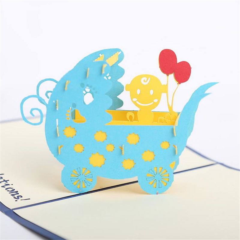 doreenbeads creative 3d cards invitations newborn baby blessing card