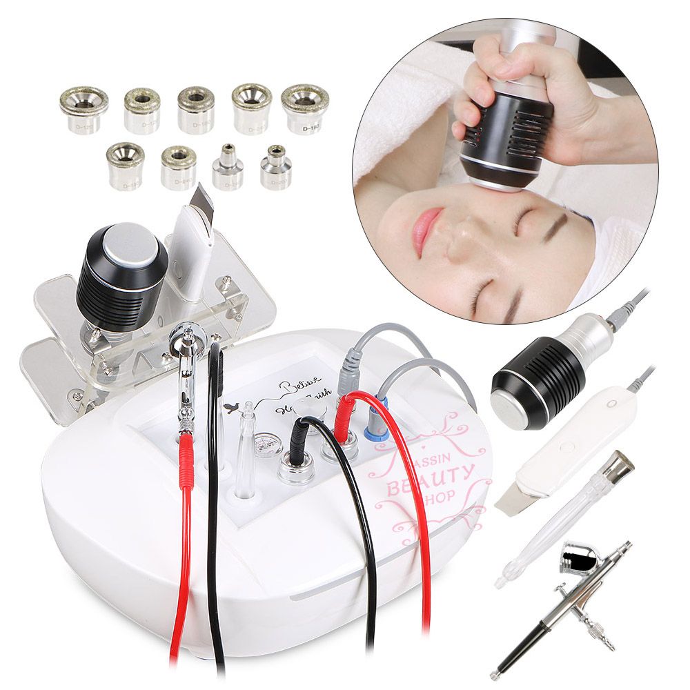 Diamond Dermabrasion Peeling Function Beauty Instrument Works Through Ultrasonic High Frequency
