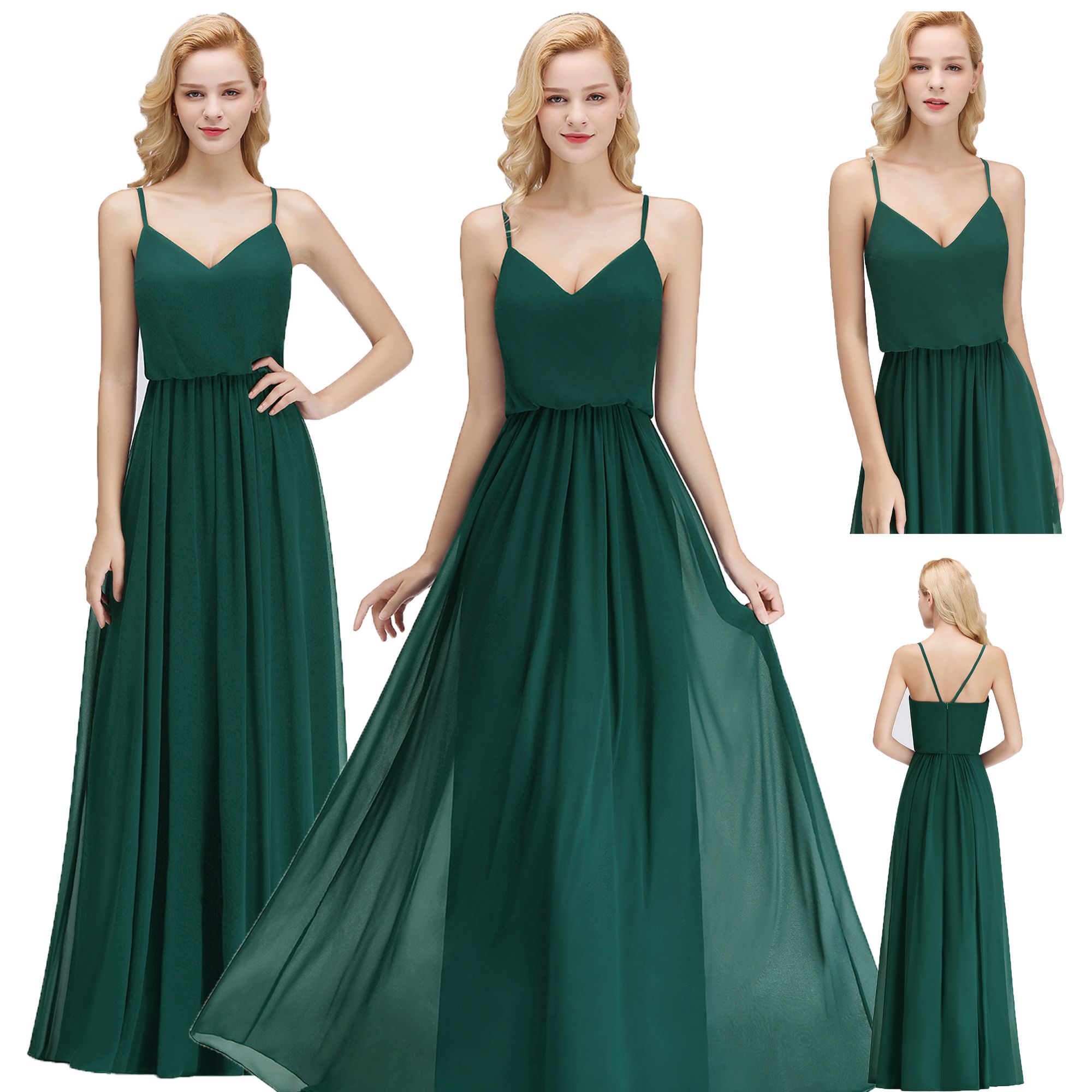 dark green bridal dress