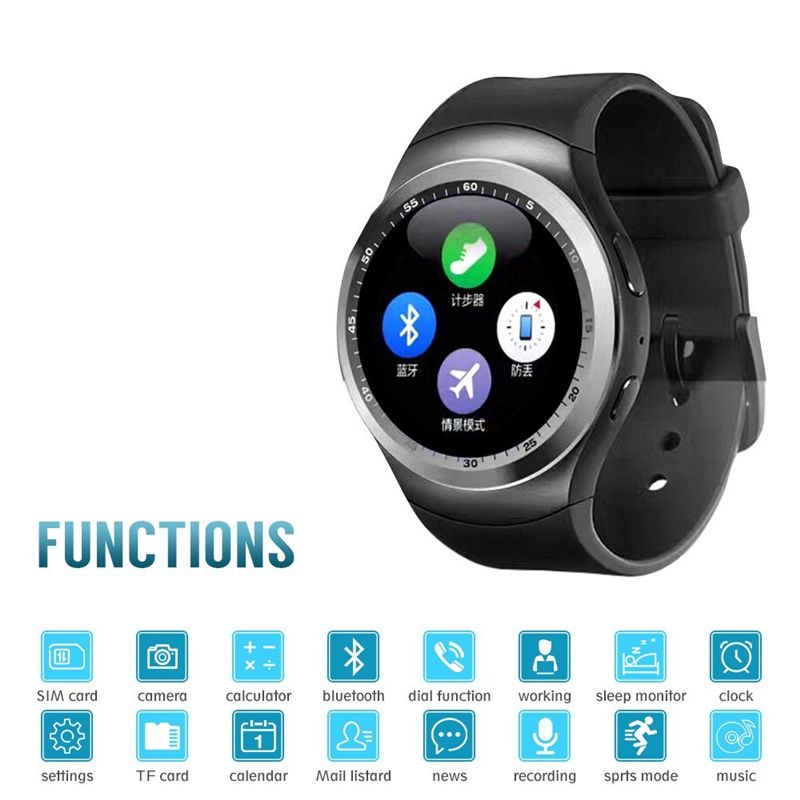 Smart Watch Y1 Watches For Android Smartwatch Support Message Cell Records With SIM Card Slot