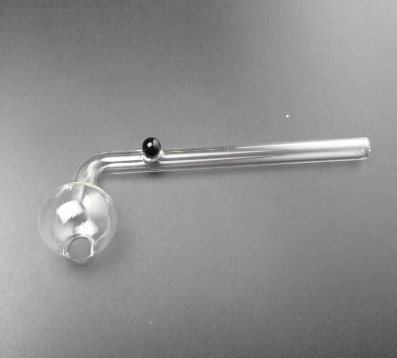 2018 Glass Pipe Clear With Color Dots 14cm Curved Oil Burner 2018 Glass Pipe Clear With Color Dots 14cm Curved Oil Burner Smoking Pipes Nail Somking Water Factory 11 From