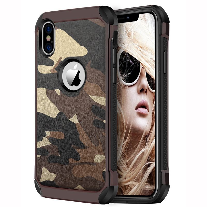 new caes for iphonex mobile shell 6 1 inch drop camouflage silicone