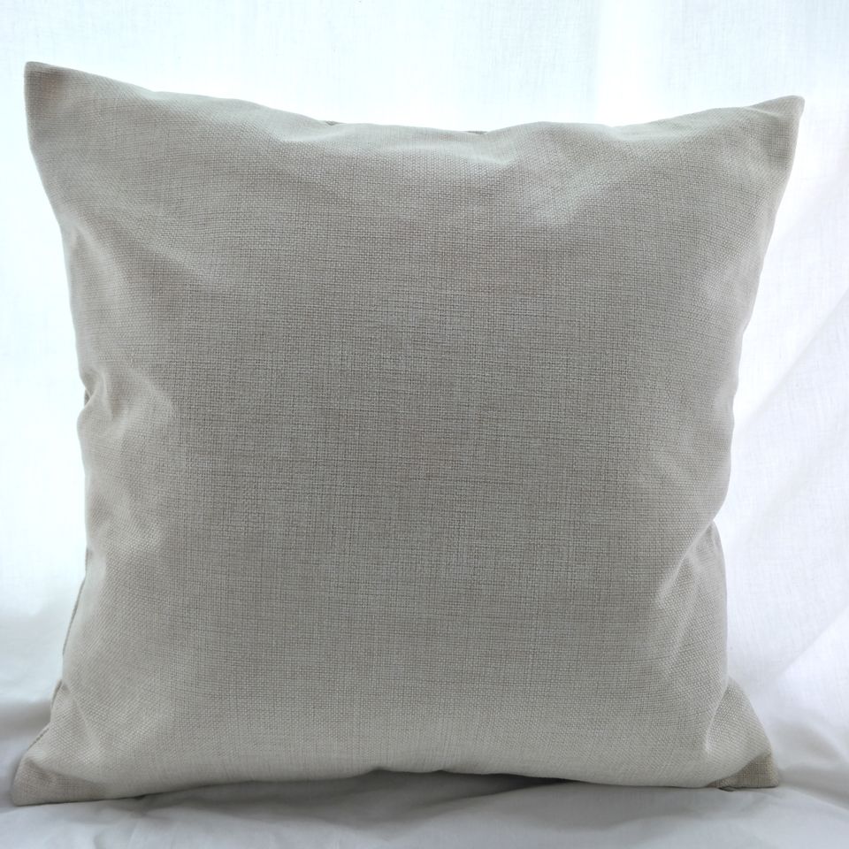 16x16 Inches Natural Poly Linen Pillow Case Blanks For DIY Sublimation Plain Burlap Cushion