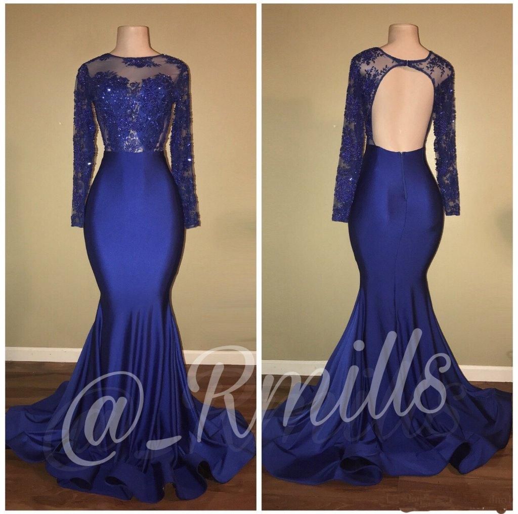 Royal Blue Sequins Dress