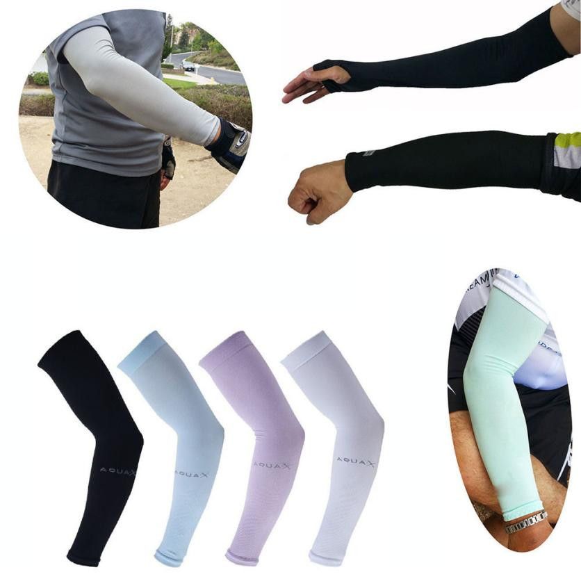1 Par de Mangas para Brazos Proteccion Solar UV Transpirables Deportes Trabajar