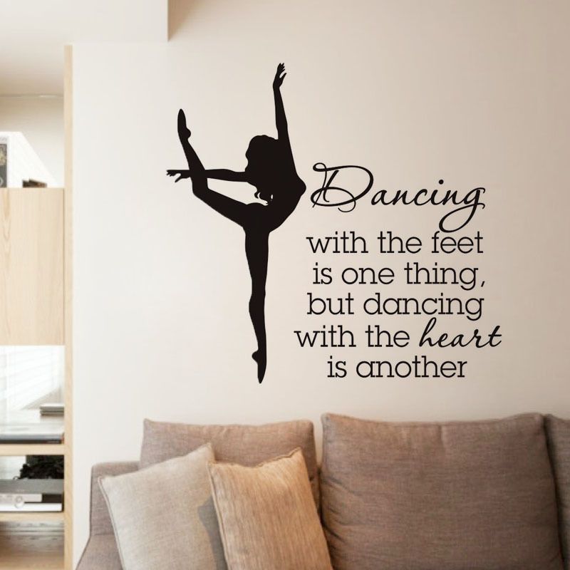 Elegant Ballet Dancer Vinyl Wall Stickers Dancing Wall Sticker For