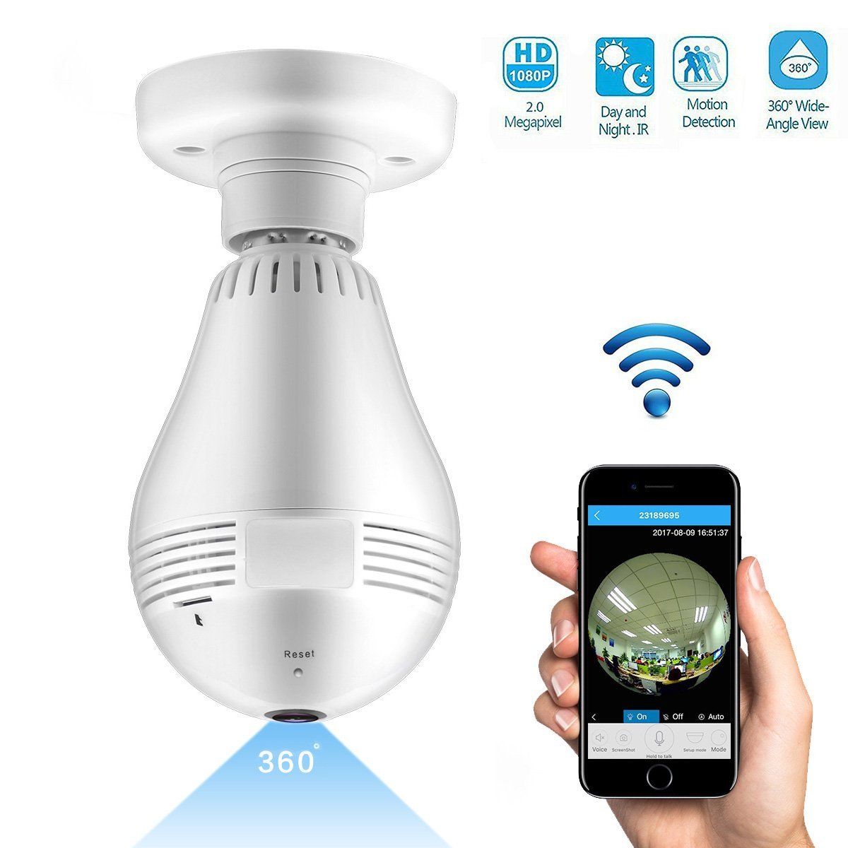 Ampoule Caméra De Sécurité Wifi - Camody