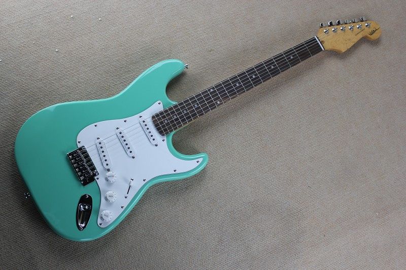 St Mini Double Swing Electric Guitar Blue Green Body Rosewood Fingerboard