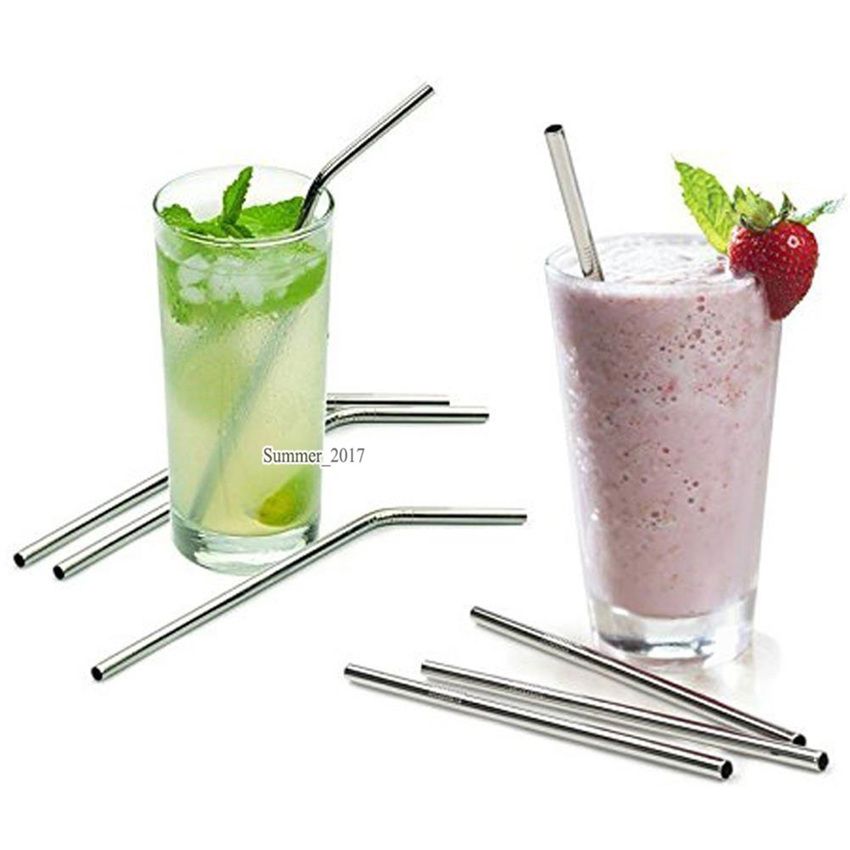 Juice Straws Stainless Steel Straw Metal Drinking Straw No Curved
