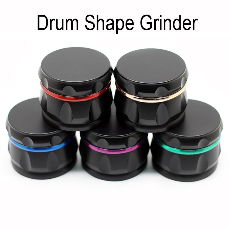 Drum Shape Grinder Chamfer Herb Grinder Contrasting Thread 4 Parts 63mm