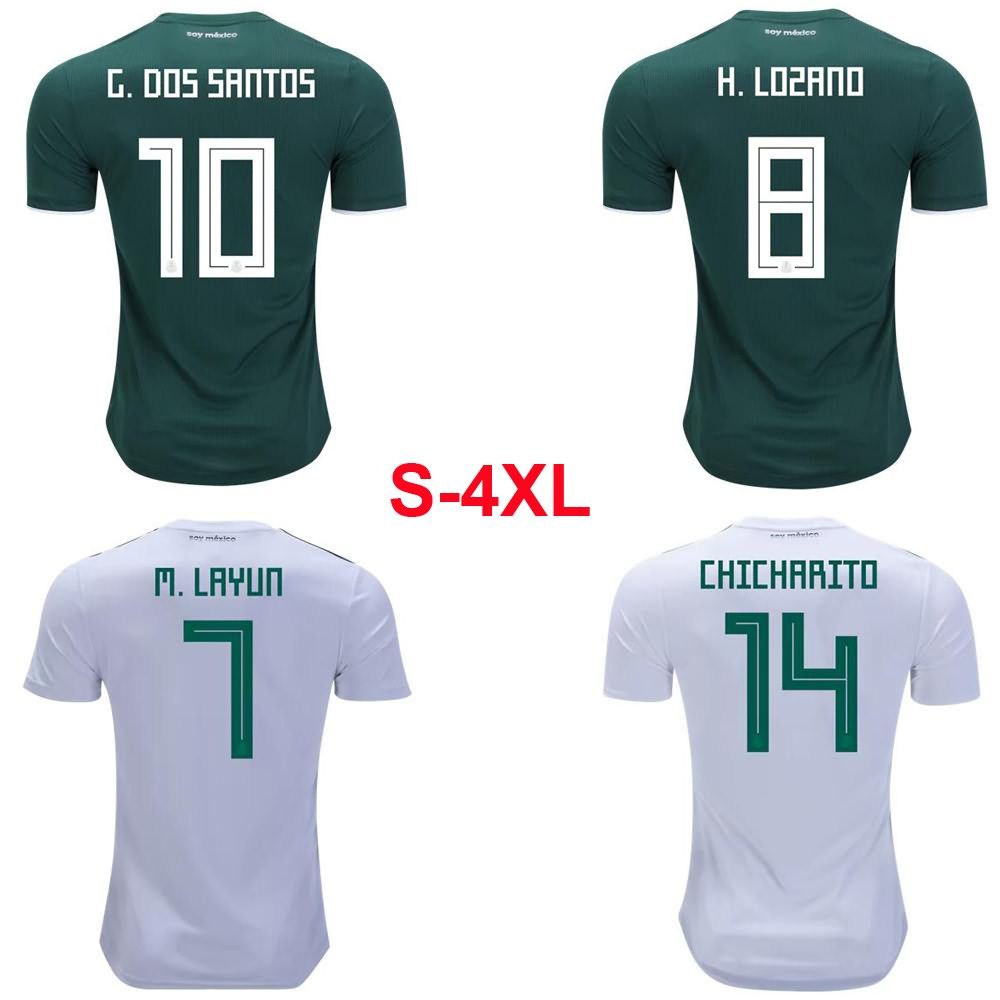 2019 2018 Mexico National Team Home Away Jersey World Cup R.MARQUEZ G.DOS C.VELA CHICHARITO 