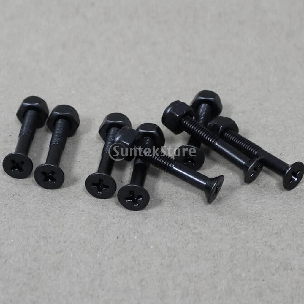 8pcs Replace Skateboard Truck Hardware Longboard Mounting Screws Bolts Red
