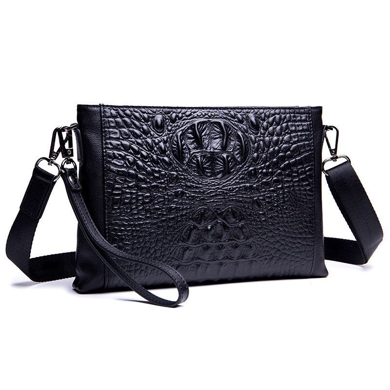 Compre Genuino Alligator Crossbody Cuero De Para Hombre Bolsos zCnzUqwR