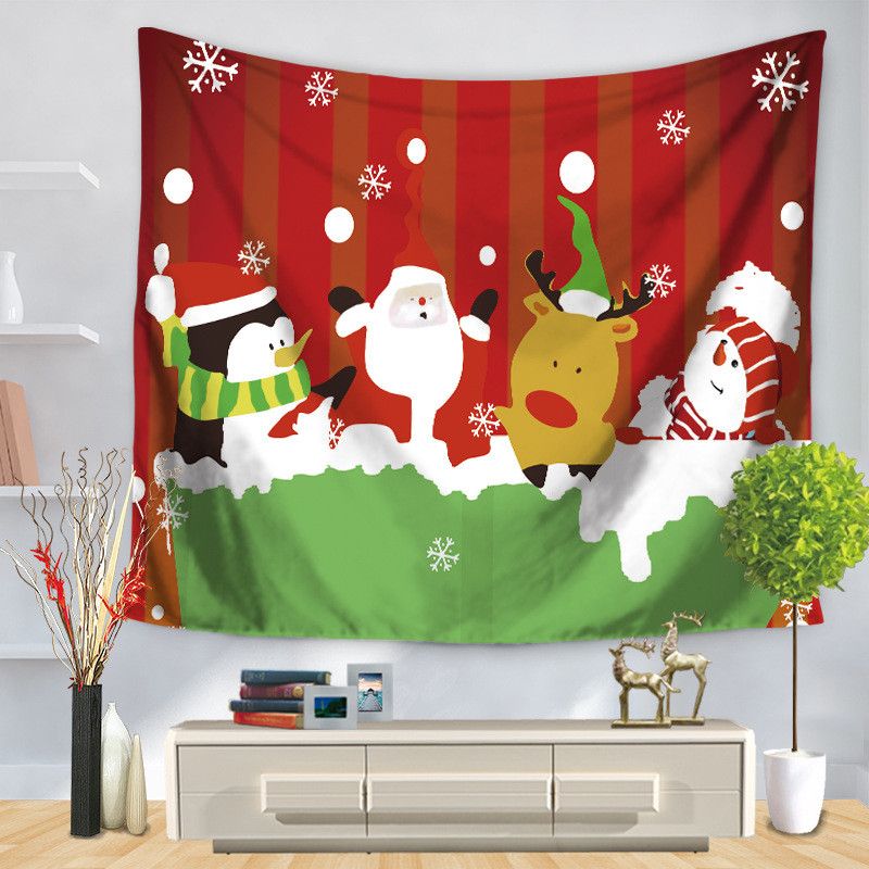 Present Tapestry Wall Hanging For Decoration Present Tapestry Wall Hanging For Decoration Snowman Merry Tablecloth Lawn Chair Cushion Waterproof Cushions Garden