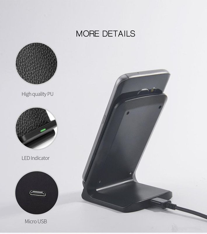 Desktop Fast Qi Wireless Charger Holder Stand For Samsung S8 Plus Best Iphone Desk Charger Chip