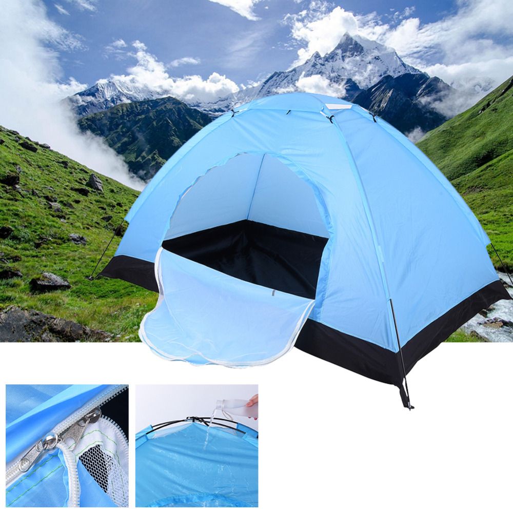 Wholesale Hot Sale One Two Bedroom Outdoor Single Tents Hiking Camping Tents High Strength Fibre Glass Frp Pole Waterproof Windproof