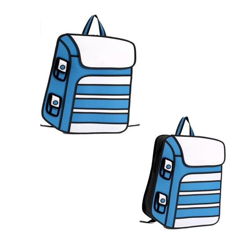 flyone new 3d drawing cartoon paper bag comic paper backpack cute flyone new 3d drawing cartoon paper bag comic paper backpack cute unisex knapsack fashion comic novelty student bags one strap backpack backpacking