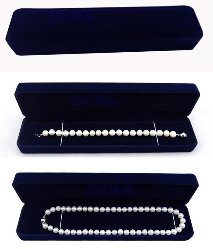 2019 24.5CM*5CM*3.5CM Velvet Jewelry Box Long Pearl Necklace Box Gift