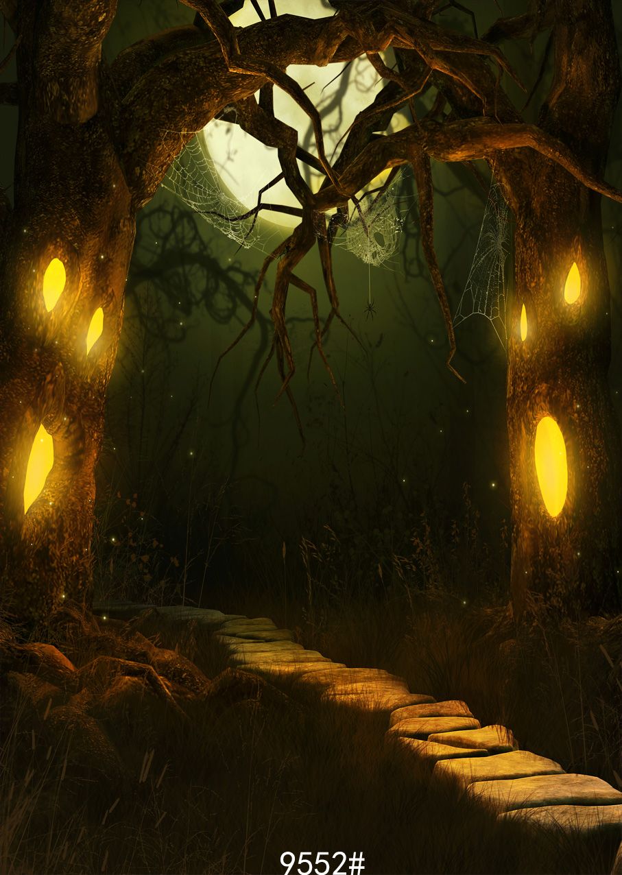 2018 halloween backdrop ancient mysterious night tree photography backdrops vinyl cloth customize backgrounds for photo studio party from harmonyphography
