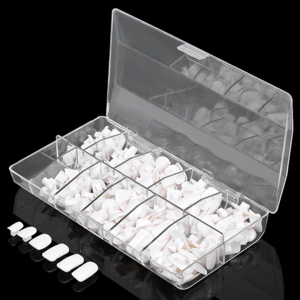 /Pack 5 Sizes False Fake Nails Tips Box For Flexible Practice Model Training Hand False Nail Tips DIY Nail Art Design Tool False Nails How To Do Acrylic ...