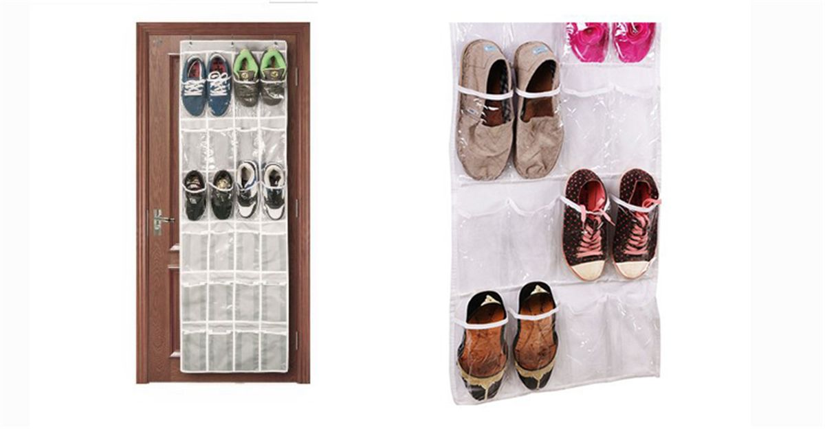 2019 Korean Style Behind Door Shoe Rack Hanging Shoes Storage Rack Free Nail Shoe Holder Organizer Space Save With 3 Hooks From Prodecoration 5 92