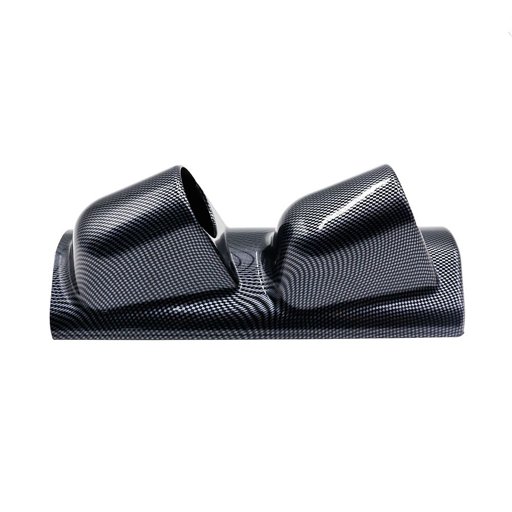 2/" 52mm Universal Left Driver Carbon Fiber A Pillar Pod 2 Hole Gauge Holder Pod