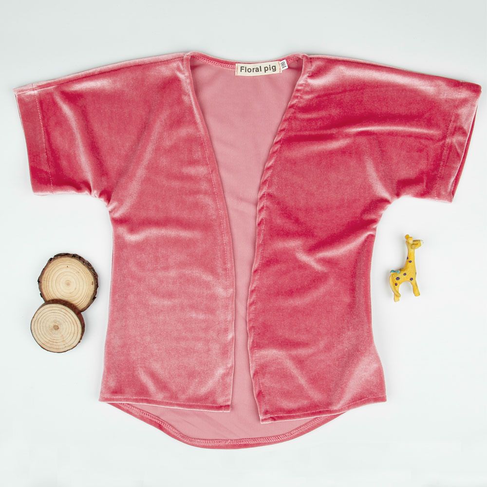 pink short sleeve jacket