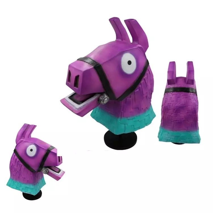 kupit optom igra fortnite llama mask latex rainbow osel horn edinorog golovnye ubory hellouin cosplay party full head !   drift hat aaa1246 otsport no1 v - fortnite llama front view