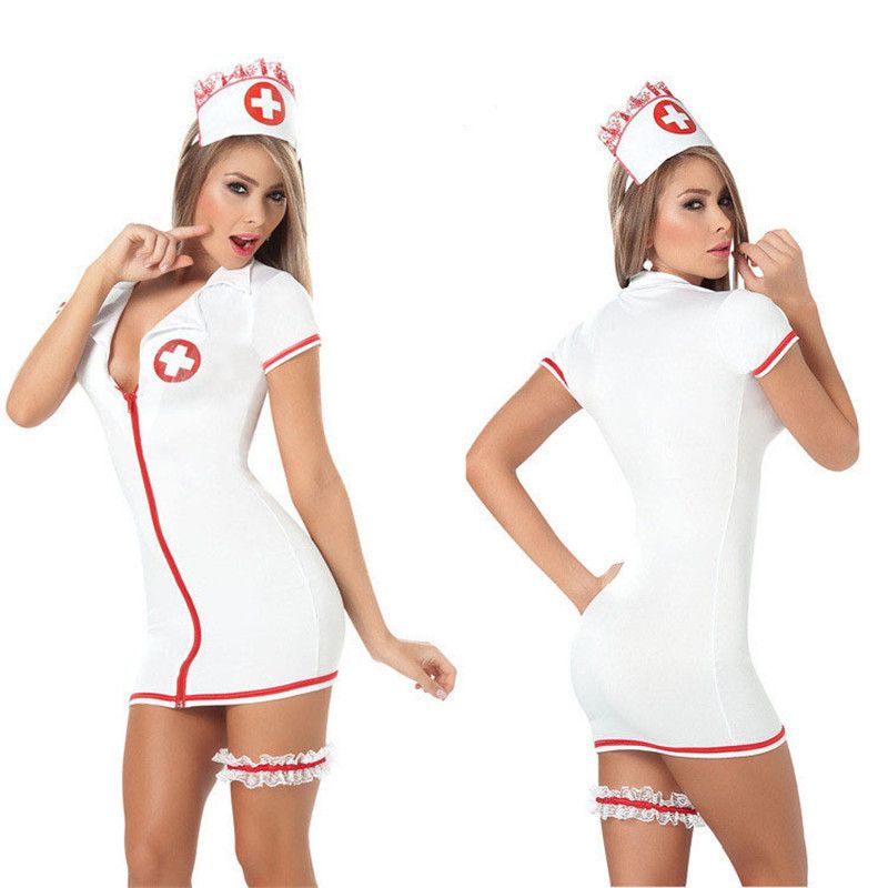 Women Maid Lingerie Sexy Hot Erotic Nurse Costumes Cosplay Role Play  Sleepwear Sexy Porn Babydoll Erotic Dress Sexy Underwear Y18102206