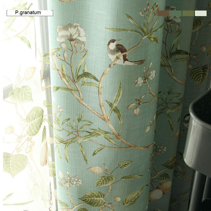 2018 Linen Blue Color Window Curtain American Rustic Style Curtains 2018 Linen Blue Color Window Curtain American Rustic Style Curtains For Living Room Birds Printed Ds Home Decor 0182 From Industrial 27 64 Dhgate