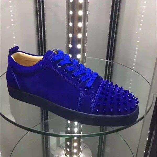 Wholesale Cheap New Red Bottom Mens Casual Luxury Brand Blue Leather ...
