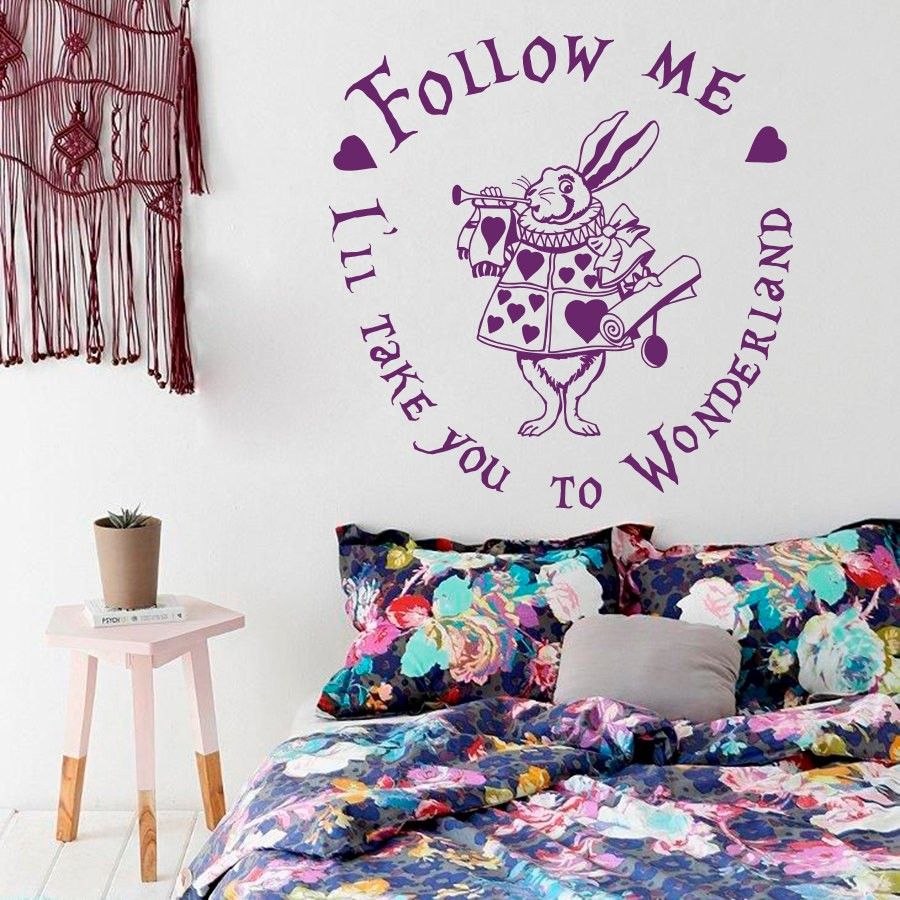 Home Decor Alice In Wonderland Wall Decal Quote Decor Wall